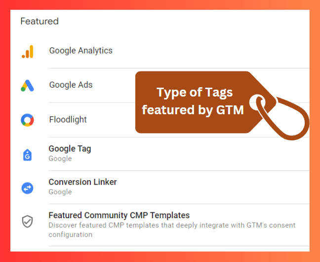 GTM featured tag